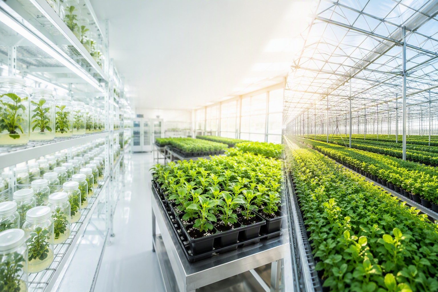 From laboratory to greenhouse: the entire plant production journey